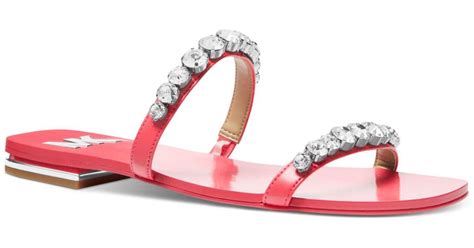 michael kors crystal slides|michael kors slip on sandals.